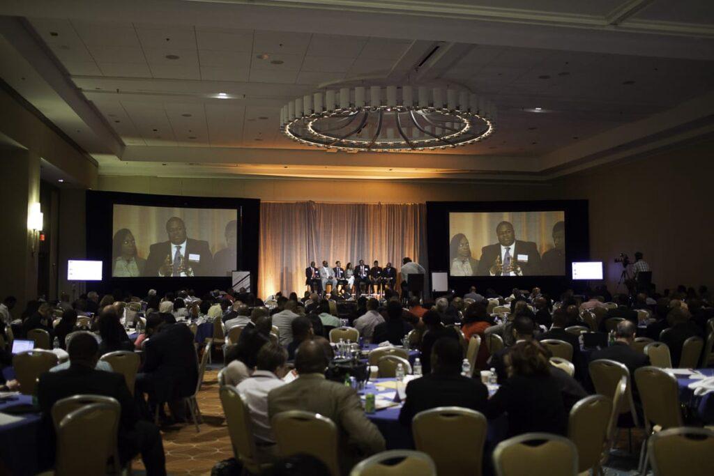 Attendees in ballroom