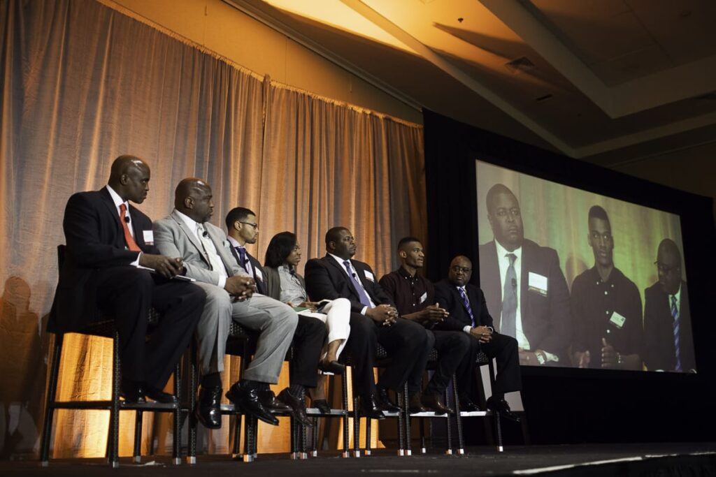 Panelists on stage