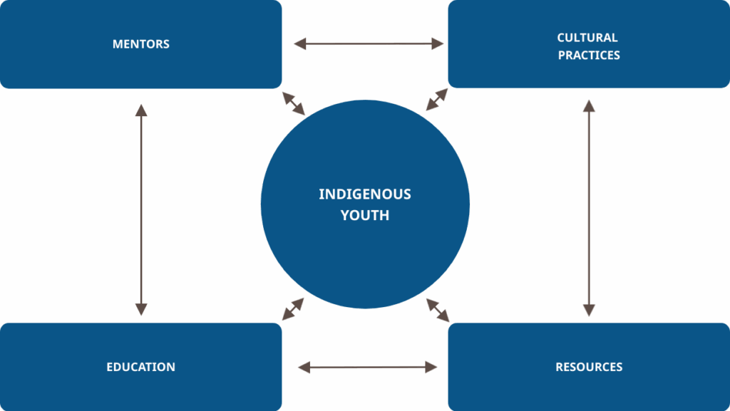 Infographic of the Model of Healthy Indigenous Youth